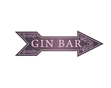 Load image into Gallery viewer, Arrow Bar Sign Pink Gin Custom Signs from Twofb.com signs for bars
