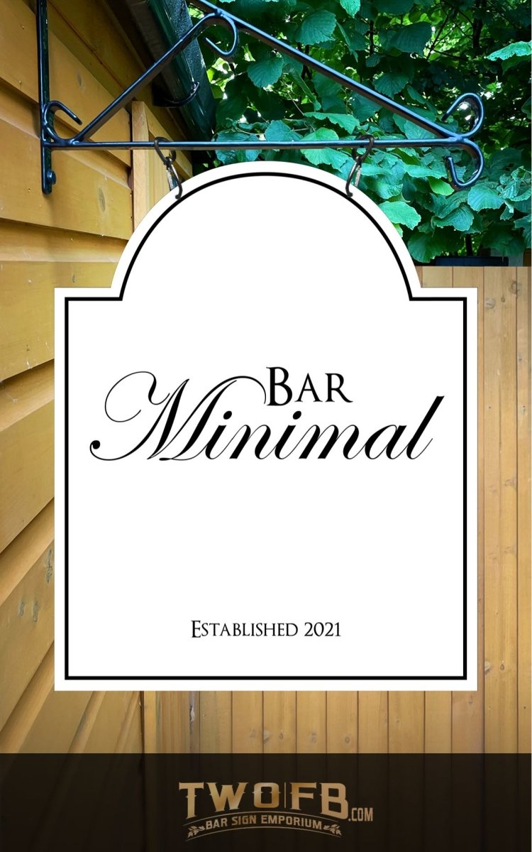 Bar Minimal | Personalised Bar Sign | Modern pub sign – Two Fat Blokes Ltd