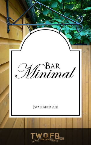 Bar Minimal | Personalised Bar Sign | Modern pub sign