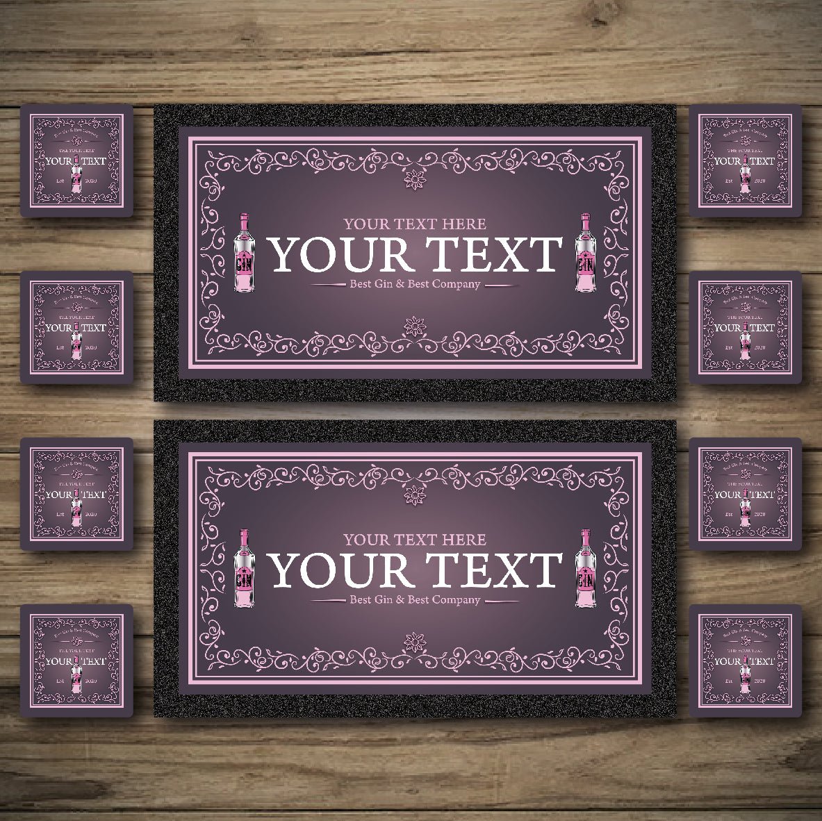 Personalised Bar Mats | Drip Mats | Custom Bar Runners | Best Gin Bar