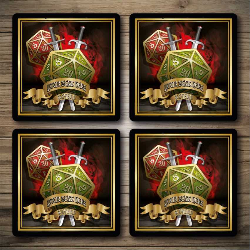 Personalised Bar Mats | Drip Mats | Custom Bar Runners | D20