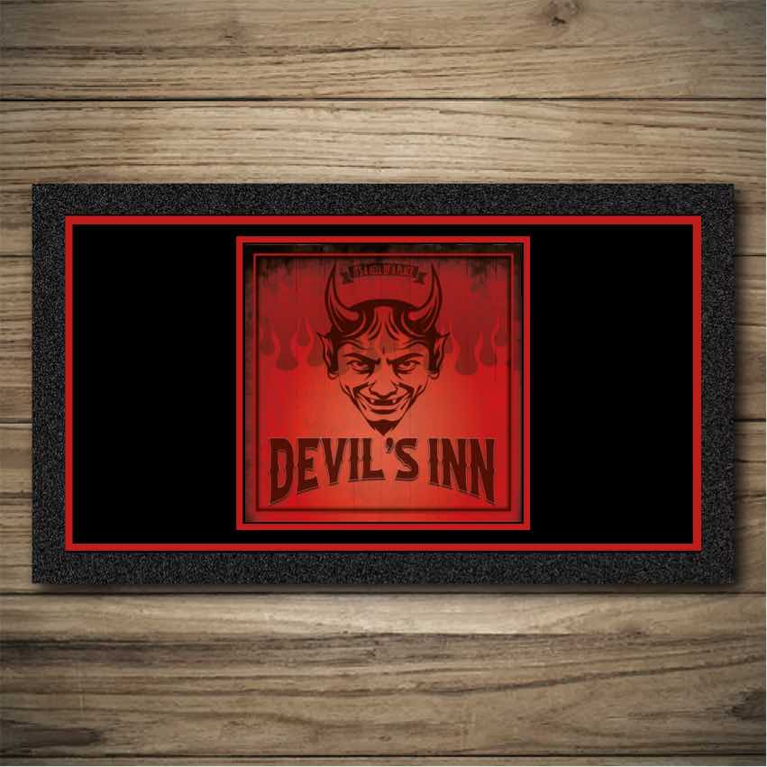 Personalised Bar Mats | Drip Mats | Custom Bar Runners | Devils Inn 