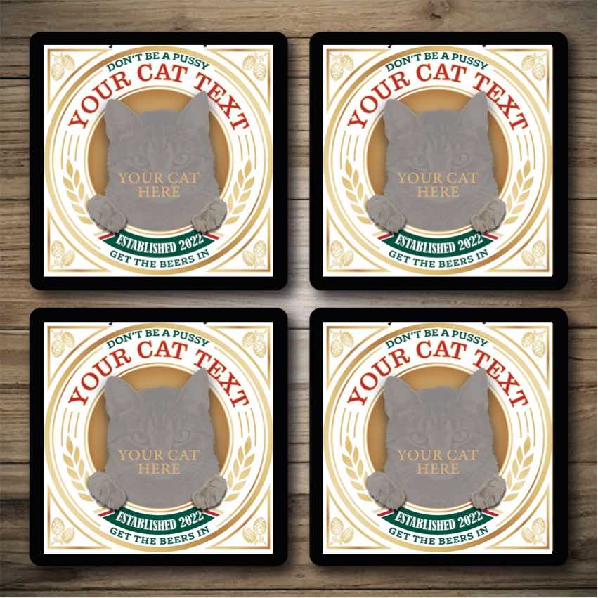 Personalised Bar Mats | Drip Mats | Custom Bar Runners | Fat Cat