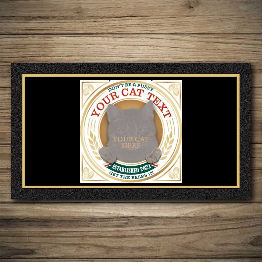 Personalised Bar Mats | Drip Mats | Custom Bar Runners | Fat Cat