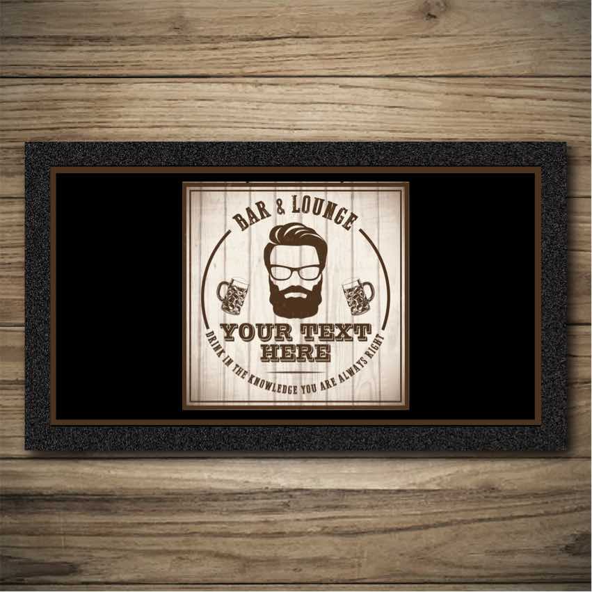 Personalised Bar Mats | Drip Mats | Bar Runners | Generic Hipster