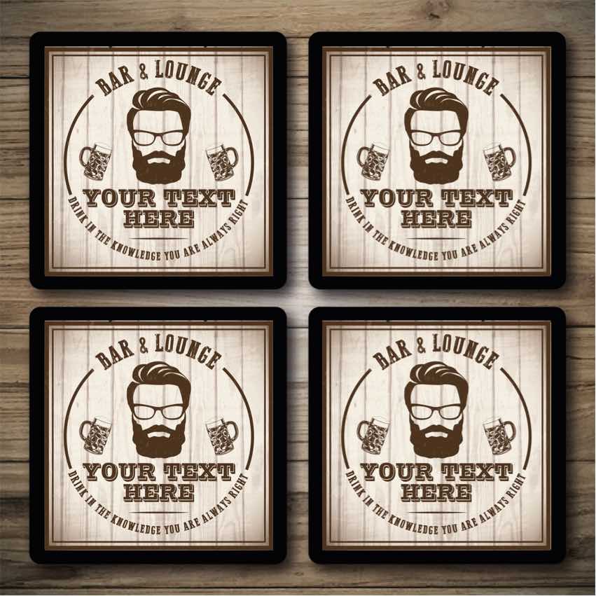 Personalised Bar Mats | Drip Mats | Bar Runners | Generic Hipster