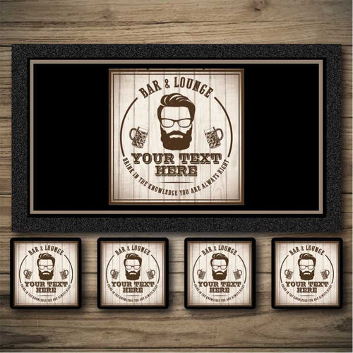 Personalised Bar Mats | Drip Mats | Bar Runners | Generic Hipster