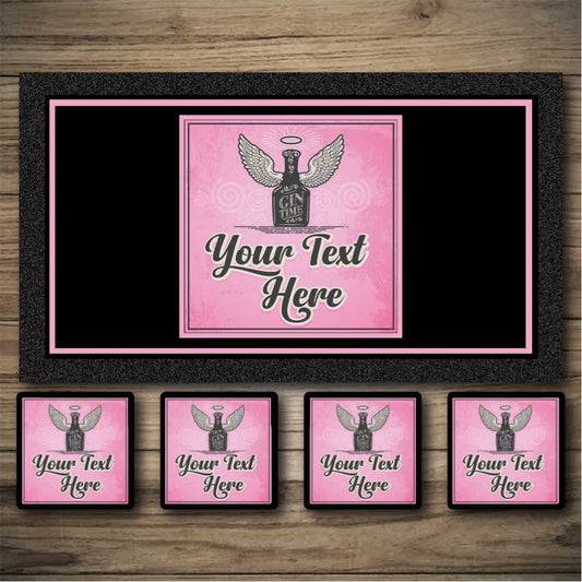 Personalised Bar Mats | Gin Bar Signs | Custom Bar Runners | Gin Angel