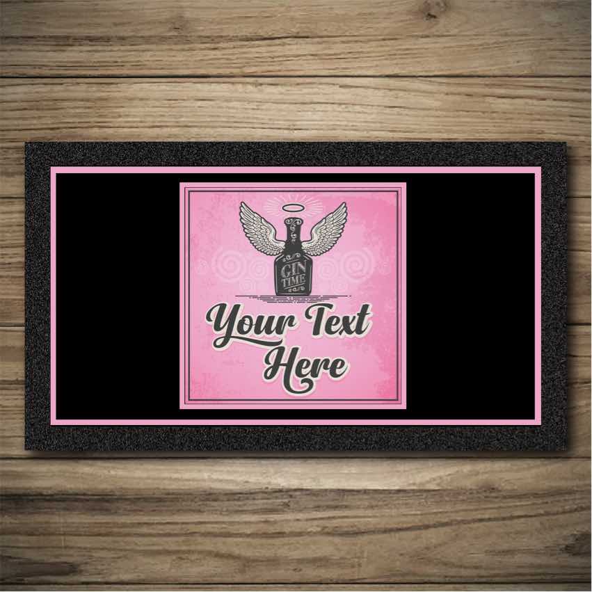 Personalised Bar Mats | Gin Bar Signs | Custom Bar Runners | Gin Angel