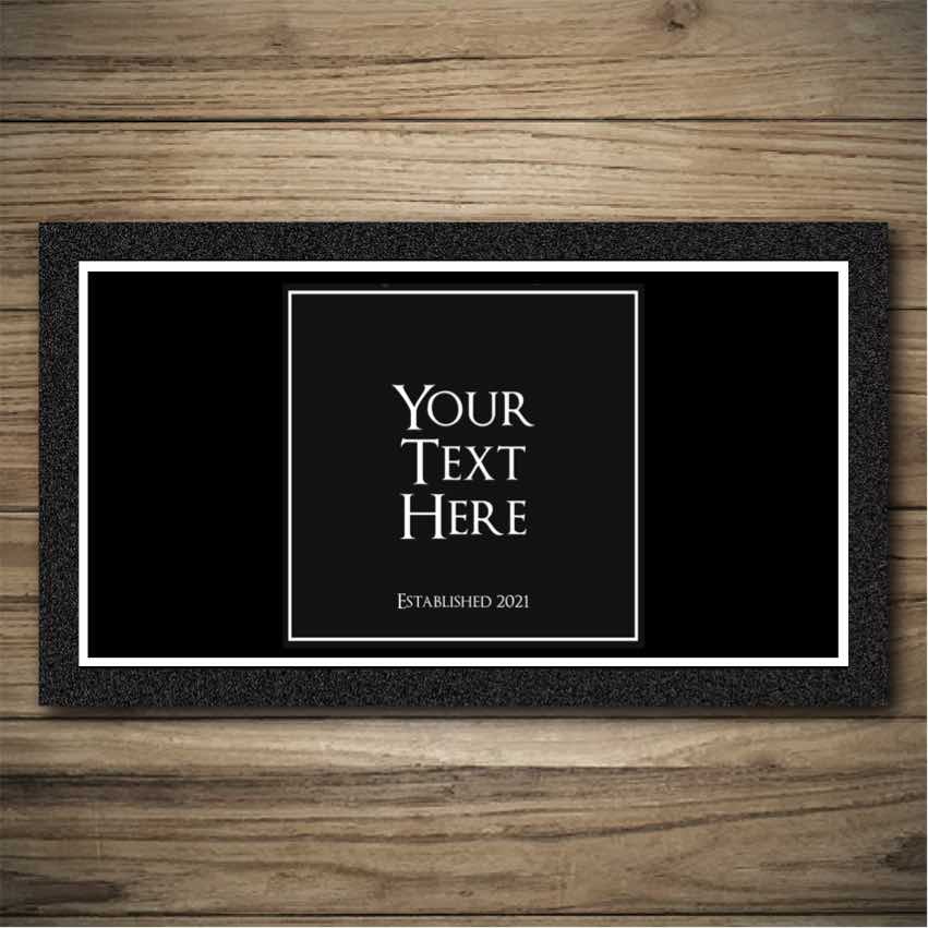 Personalised Bar Mats | Drip Mats | Custom Bar Runners | Piano Black