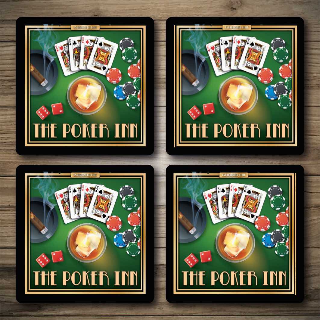 Personalised Bar Mats | Drip Mats | Custom Bar Runners | Poker Inn