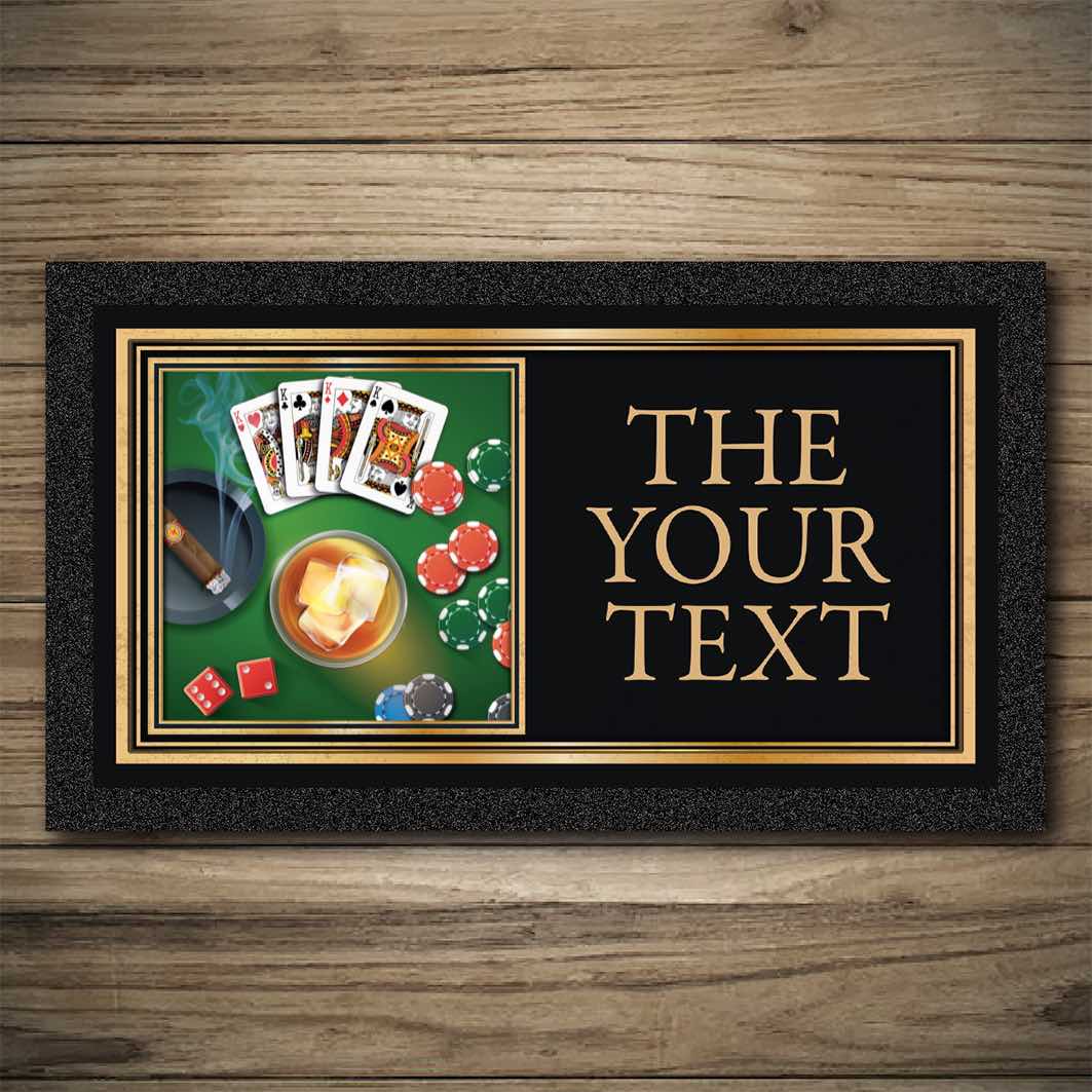 Personalised Bar Mats | Drip Mats | Custom Bar Runners | Poker Inn