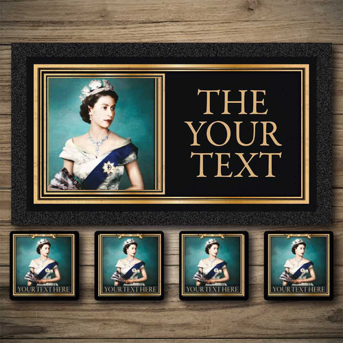 Personalised Bar Mats | Drip Mats | Bar Runners | Queen Elizabeth 2