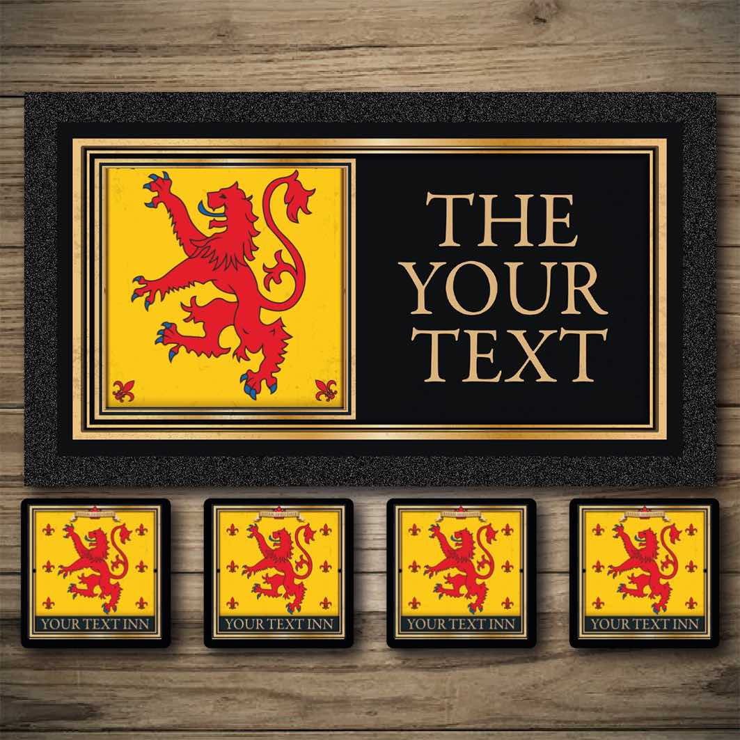 Personalised Bar Mats | Drip Mats | Custom Bar Runners | Red Lion