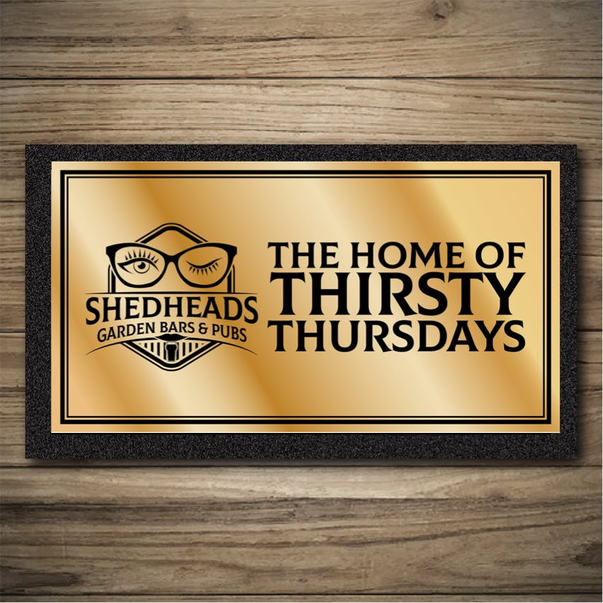 Personalised Bar Mats | Drip Mats | Custom Bar Runners | Shedheads