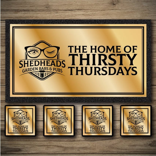Personalised Bar Mats | Drip Mats | Custom Bar Runners | Shedheads