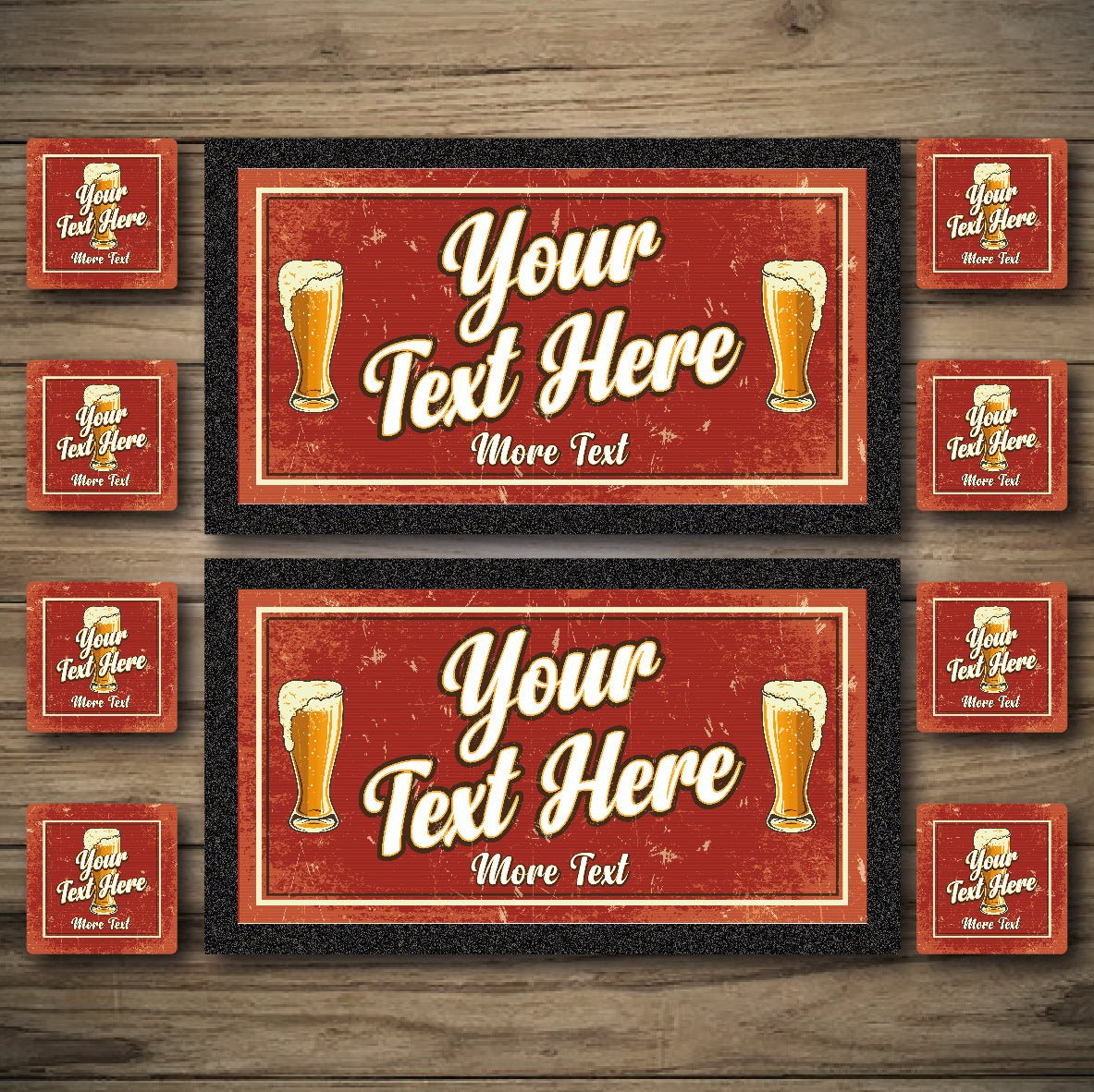 Personalised Bar Mats | Drip Mats | Custom Bar Runners | Sup it & See