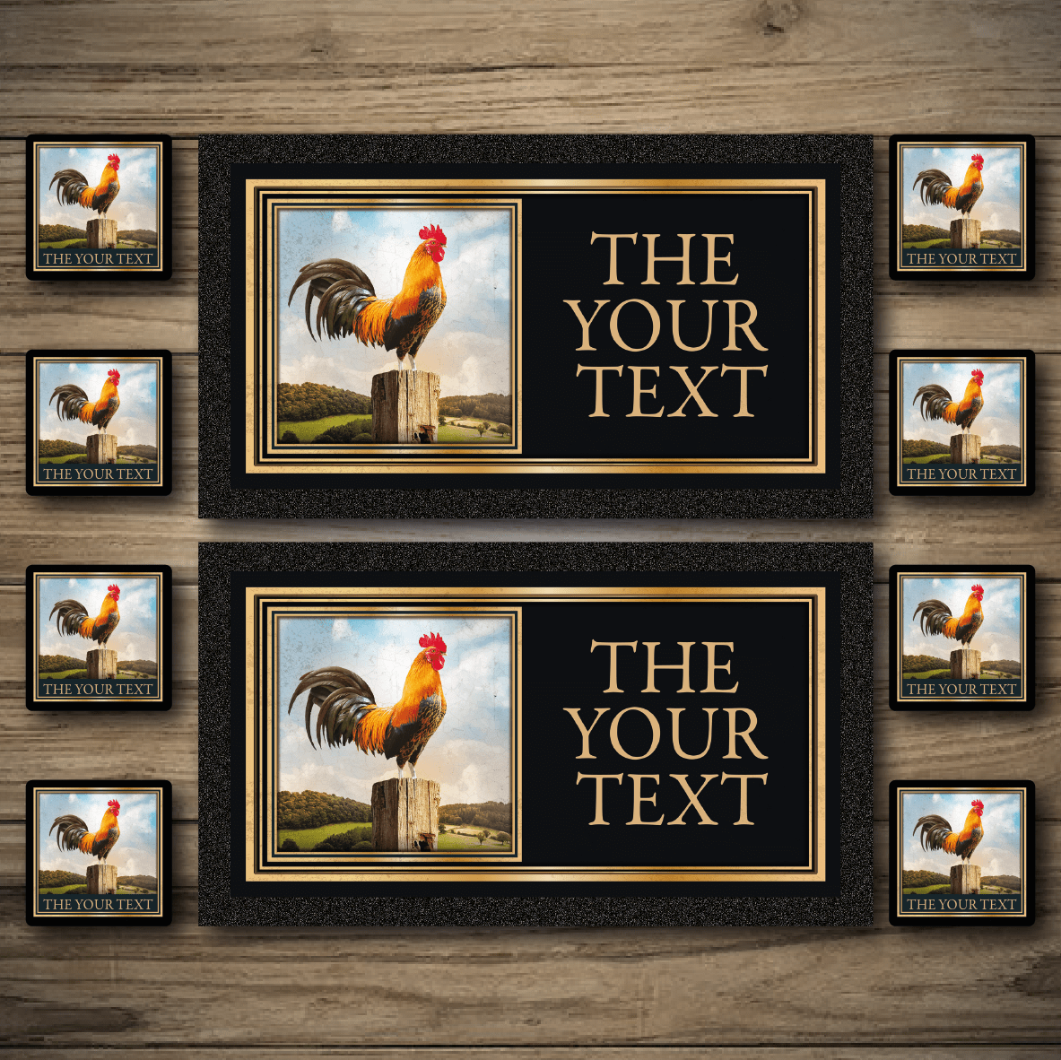 Personalised Bar Mats | Drip Mats | Custom Bar Runners | Cock Inn
