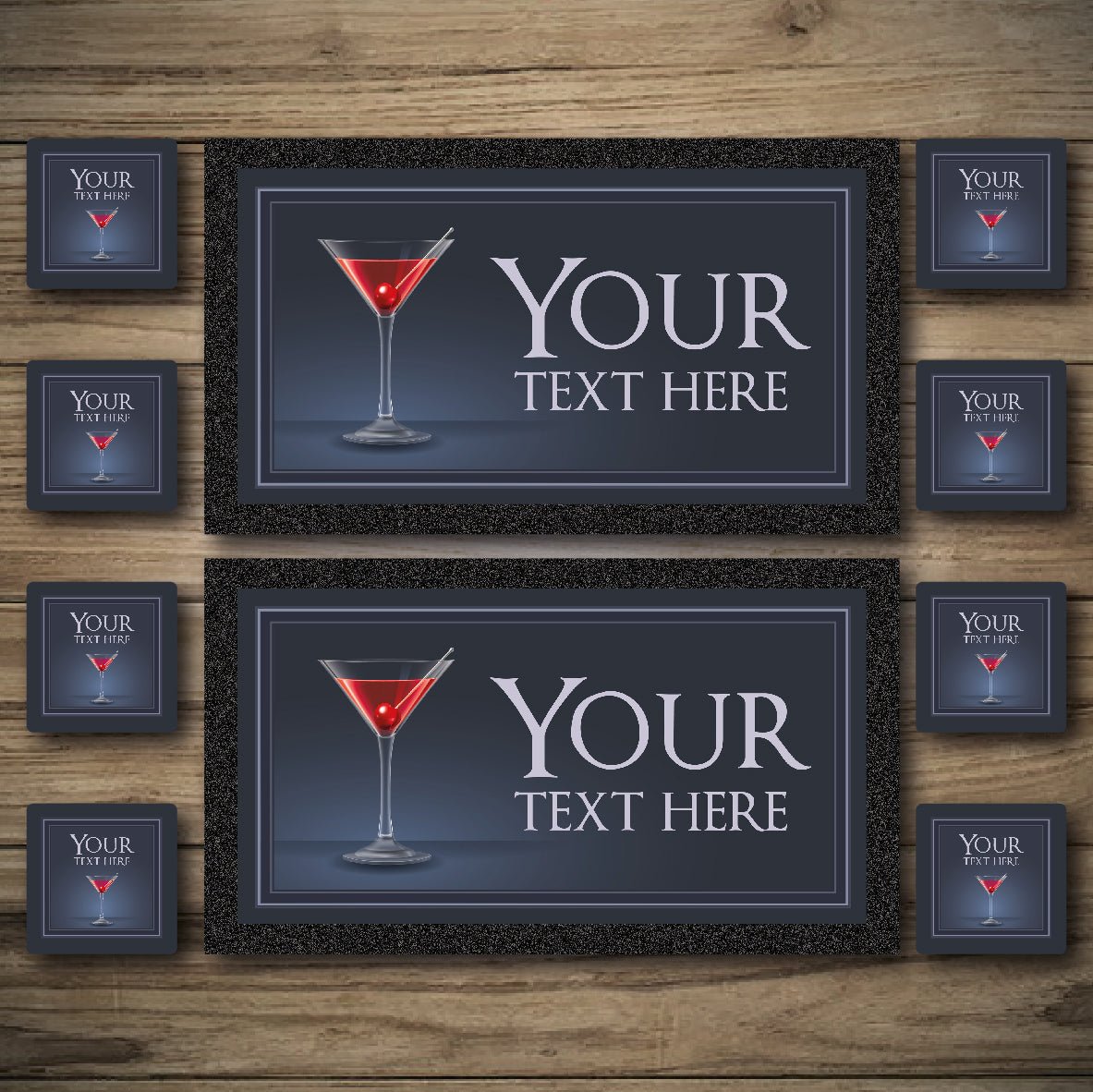 Personalised Bar Mats | Drip Mats | Custom Bar Runners | Cocktail Bar