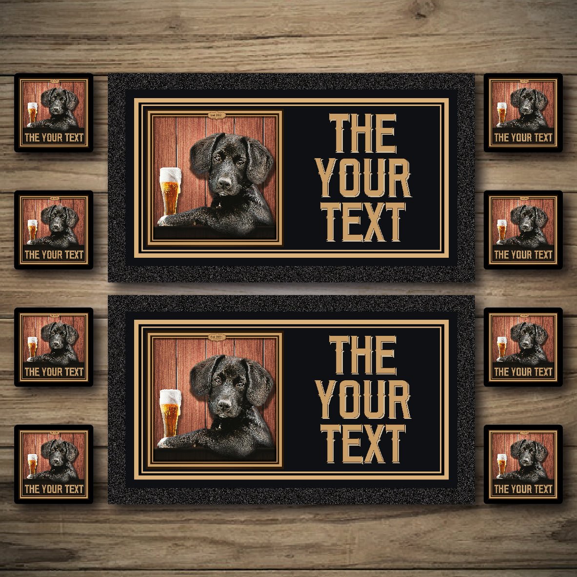 Personalised Bar Mats | Drip Mats | Custom Bar Runners | Dog House