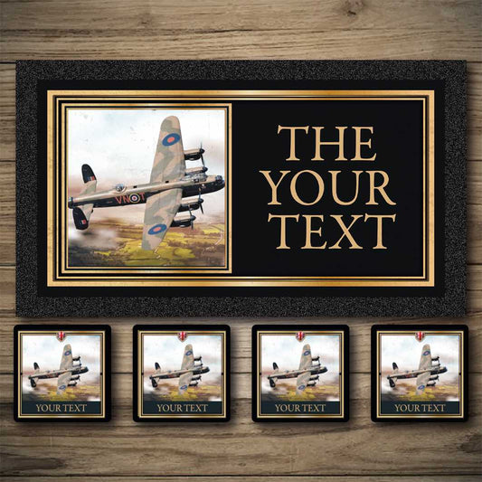 Personalised Bar Mats | Drip Mats | Custom Bar Runners | RAF Lancaster