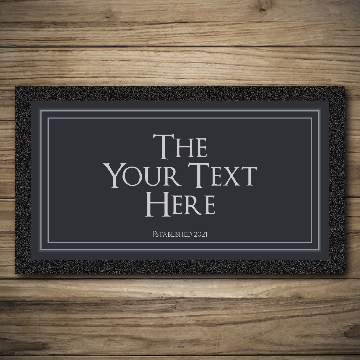 Personalised Bar Mats | Drip Mats | Custom Bar Runners | Modern Grey