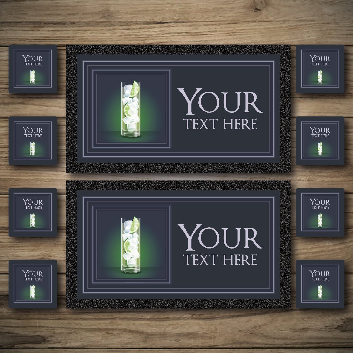 Personalised Bar Mats | Drip Mats | Custom Bar Runners | No1 Gin  Bar