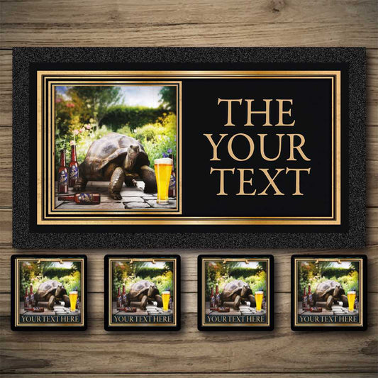 Personalised Bar Mats | Drip Mats | Custom Bar Runners | Tortoise Beer Garden