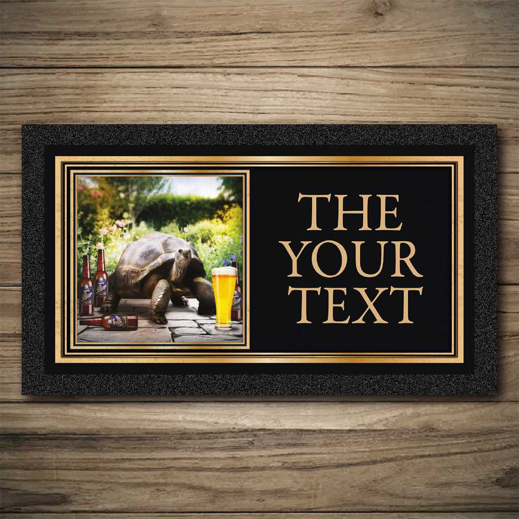 Personalised Bar Mats | Drip Mats | Custom Bar Runners | Tortoise Beer Garden
