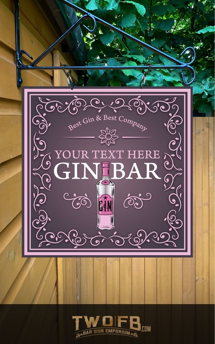 Best Gin Bar Personalised Bar Sign Custom Signs from Twofb.com Pub sign