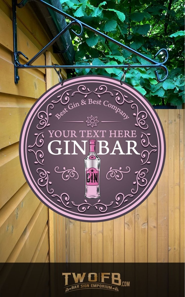 Best Gin Bar Personalised Bar Sign Custom Signs from Twofb.com  Pub Signs