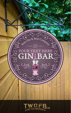 Load image into Gallery viewer, Best Gin Bar Personalised Bar Sign Custom Signs from Twofb.com  Pub Signs
