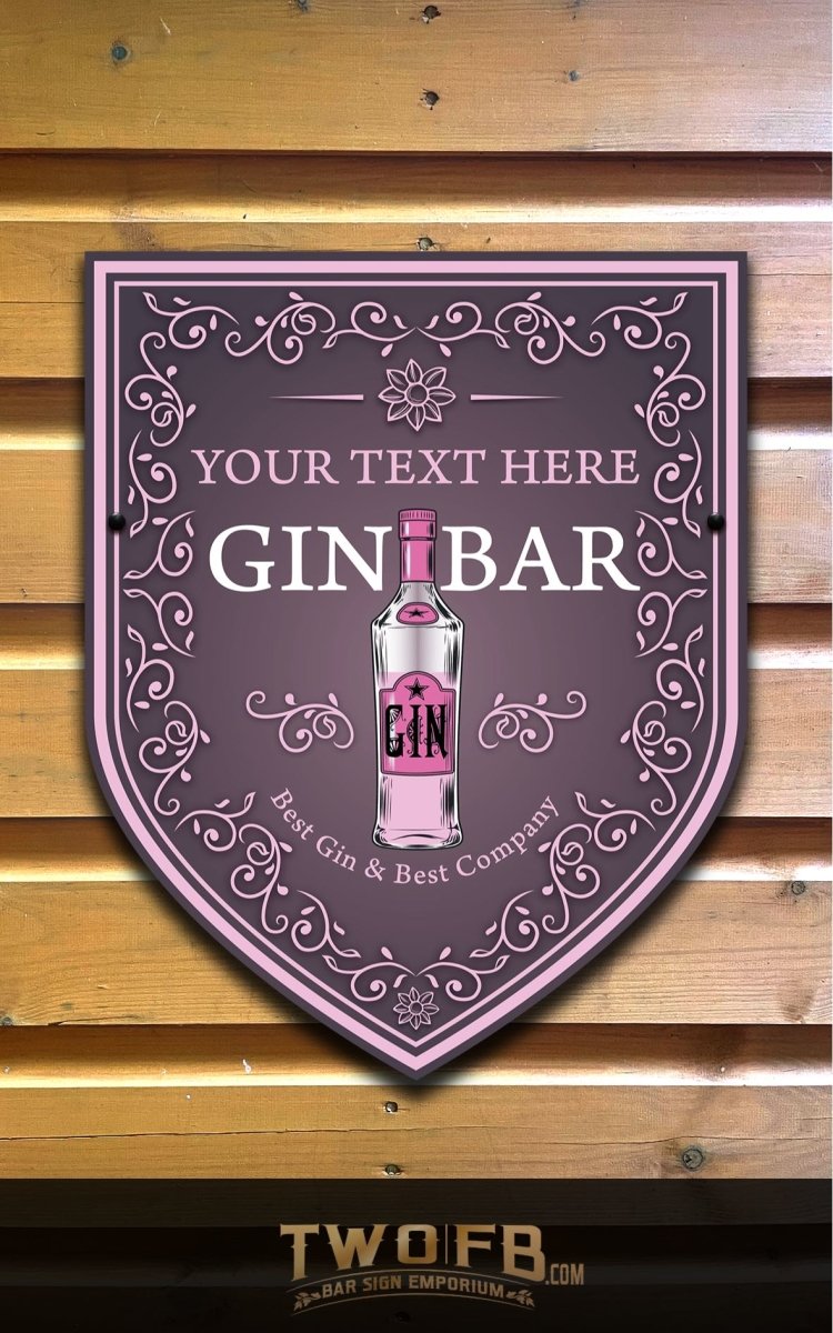 Best Gin Bar Personalised Bar Sign Custom Signs from Twofb.com signs for bars