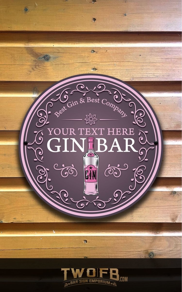 Best Gin Bar Personalised Bar Sign Custom Signs from Twofb.com Pub signs for sale