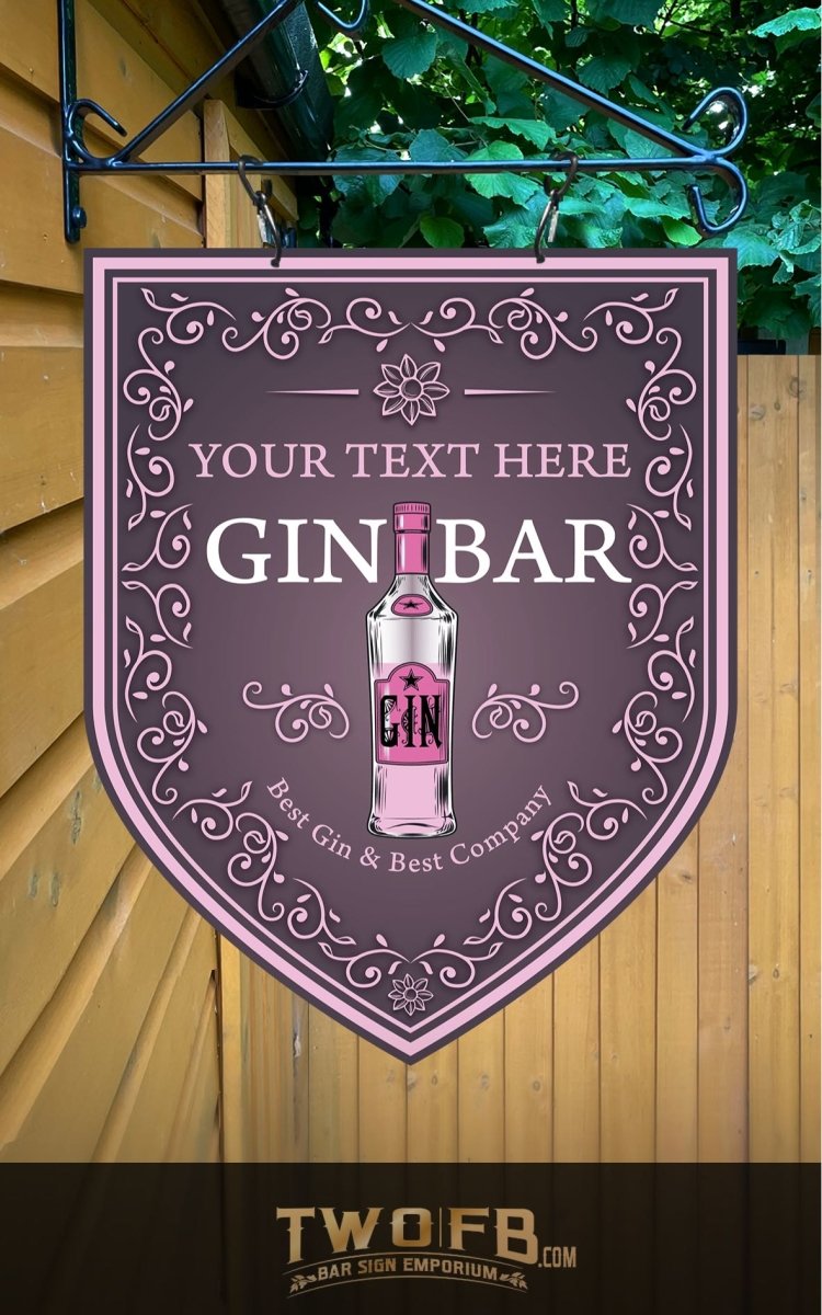 Best Gin Bar Personalised Bar Sign Custom Signs from Twofb.com Hanging pub sign
