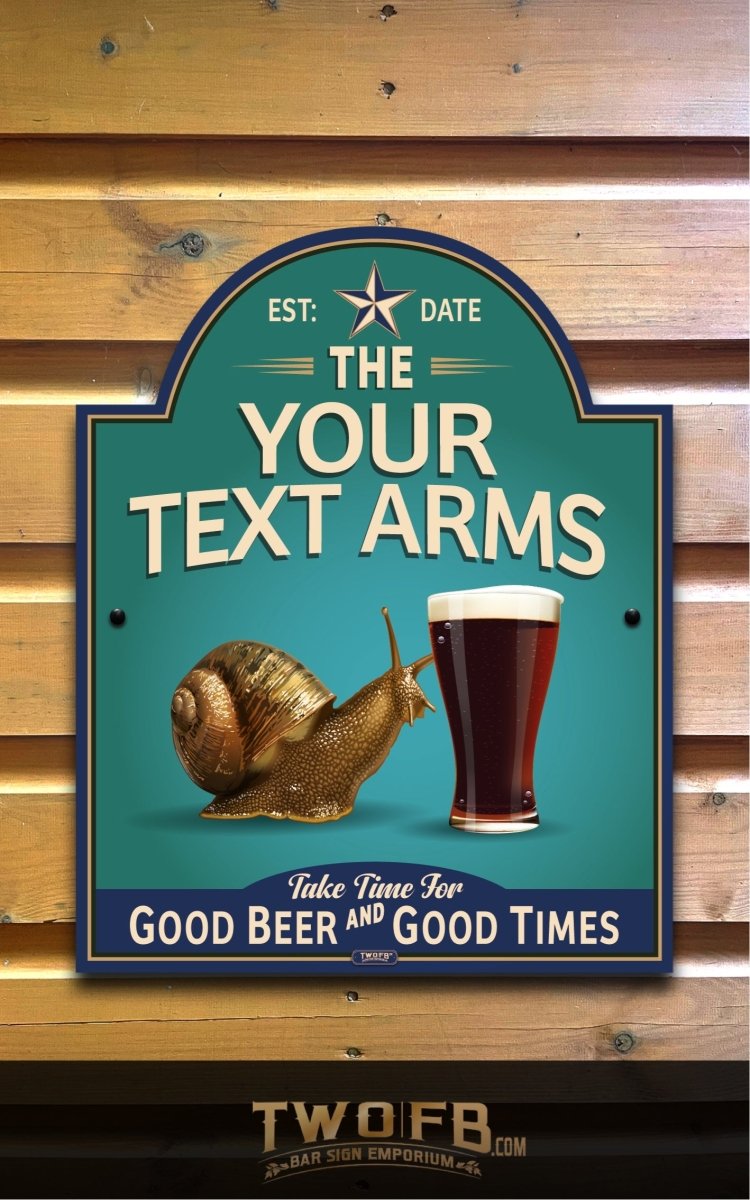 Boozy Snail | Personalised Bar Sign | Pub Signs - Bar Signs – Two Fat ...