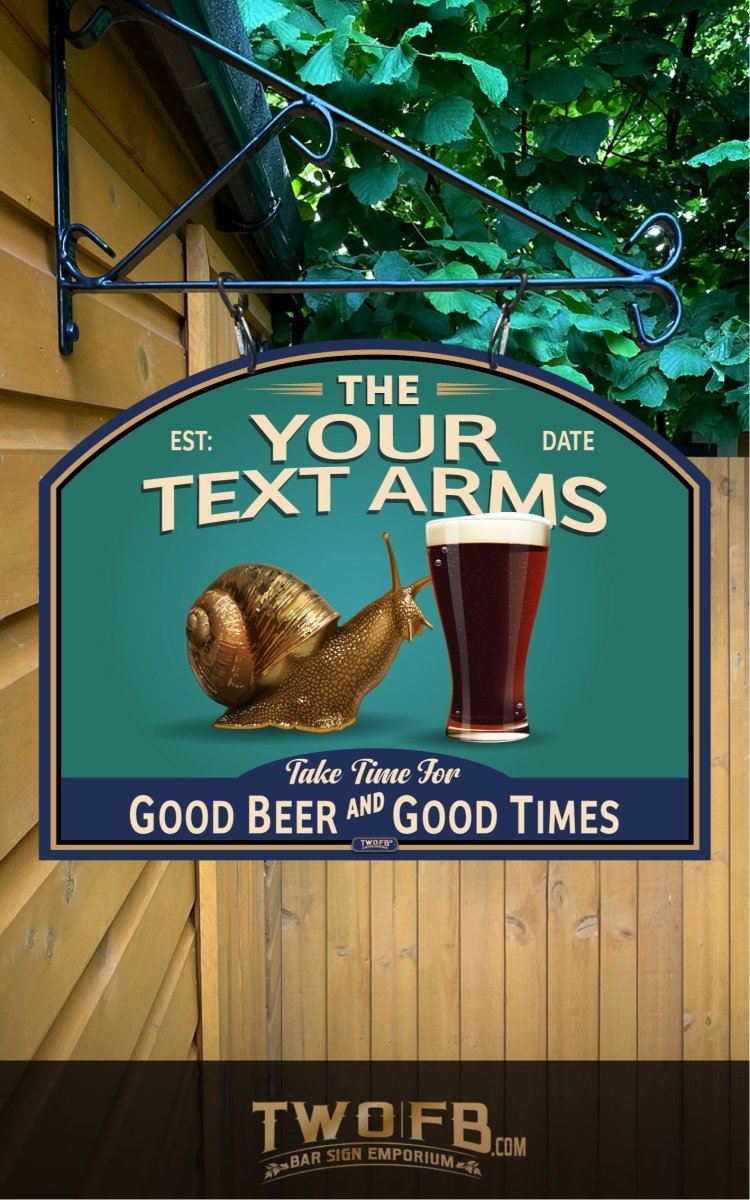 Boozy Snail | Personalised Bar Sign | Pub Signs - Bar Signs – Two Fat ...