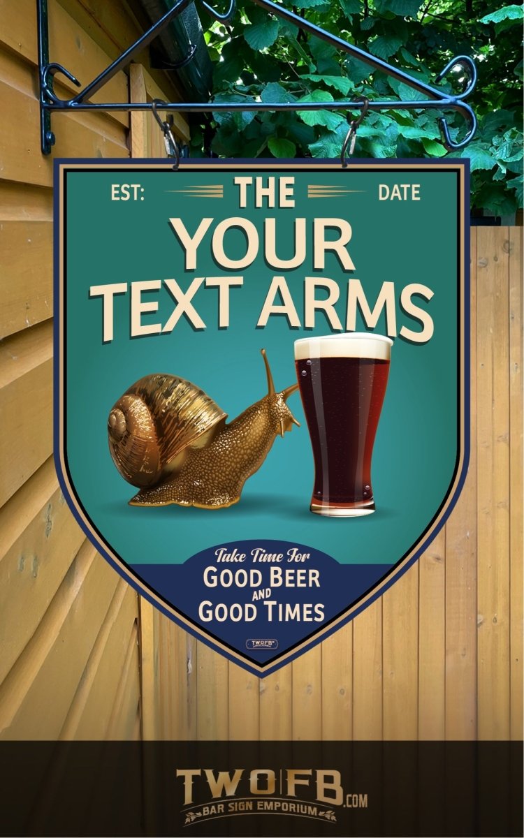 Boozy Snail | Personalised Bar Sign | Pub Signs - Bar Signs – Two Fat ...