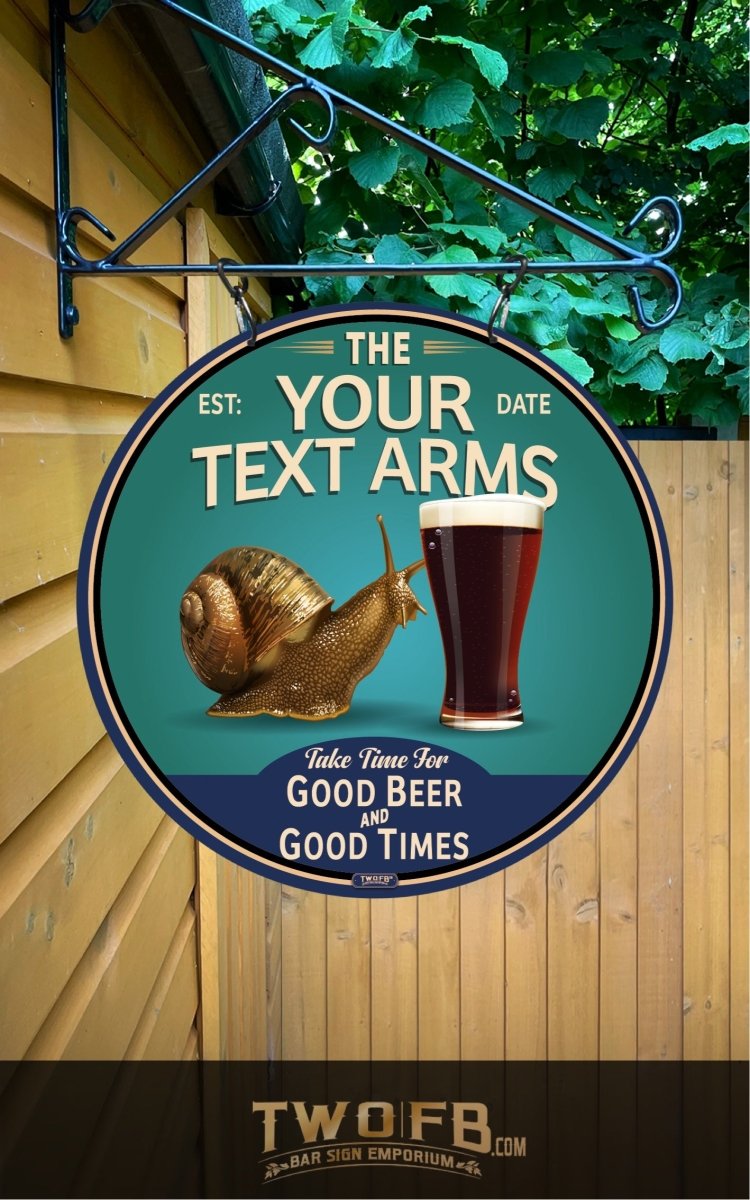 Boozy Snail | Personalised Bar Sign | Pub Signs - Bar Signs – Two Fat ...