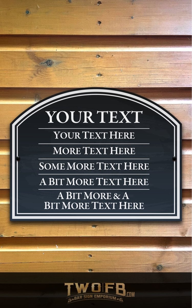 Chalkboard Style Personalised Bar Sign Custom Signs from Twofb.com signs for bars