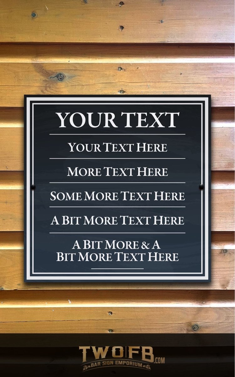 Chalkboard Style Personalised Bar Sign Custom Signs from Twofb.com signs for bars