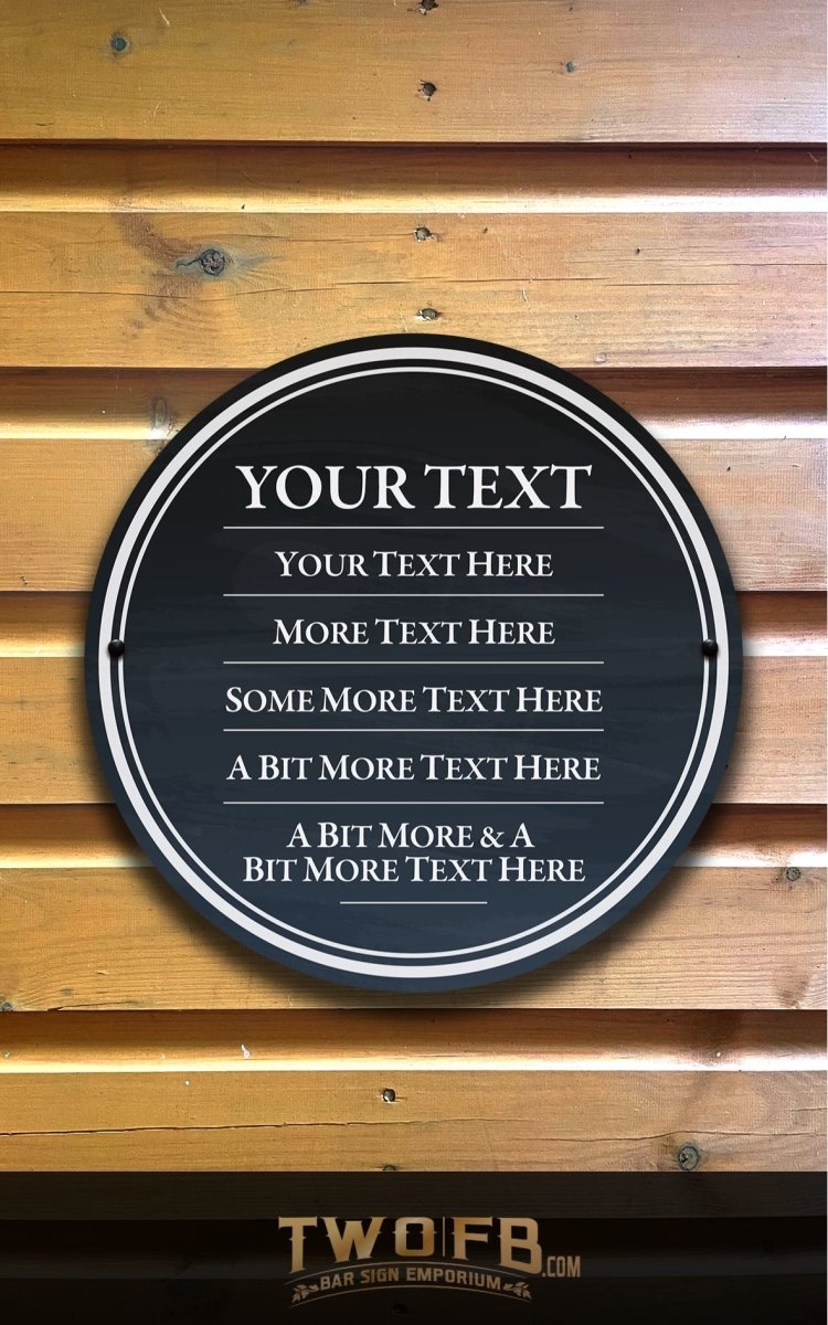 Chalkboard Style Personalised Bar Sign Custom Signs from Twofb.com signs for bars