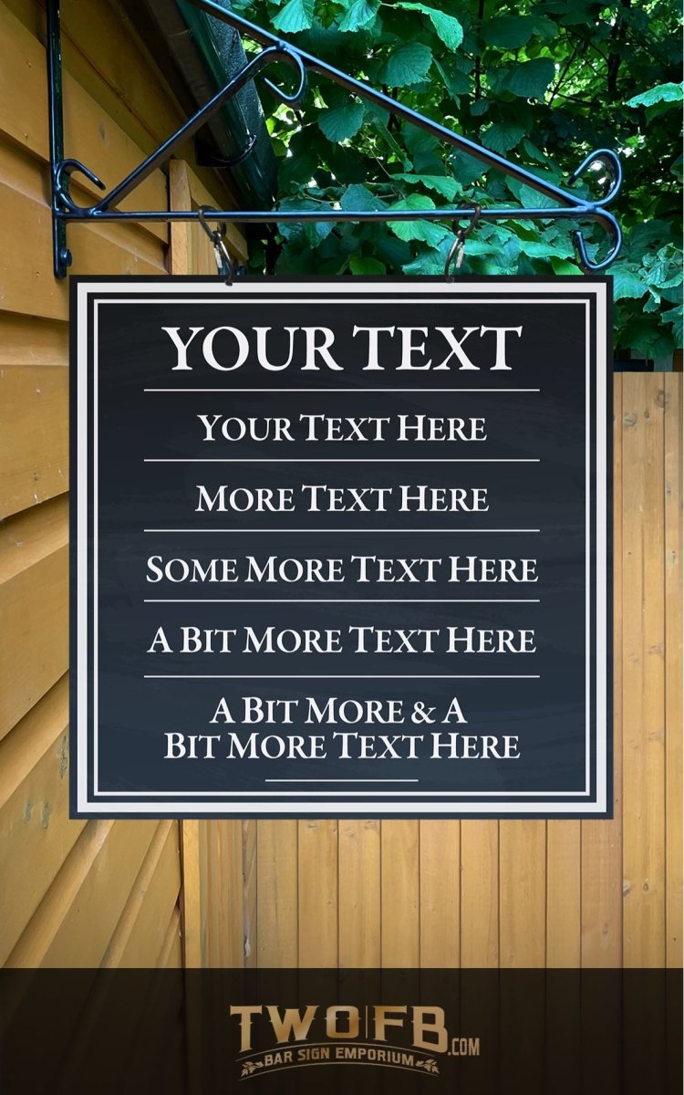 Chalkboard Style Personalised Bar Sign - Bar Signs – Two Fat Blokes Ltd