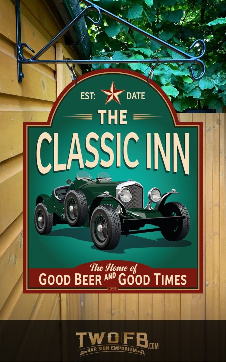 Classic Car Inn | Personalised Bar Sign | Bar Signs – Two Fat Blokes Ltd