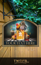 Load image into Gallery viewer, Cock in Cider Personalised Bar Sign Custom Signs for home bars &amp; garden bar signs
