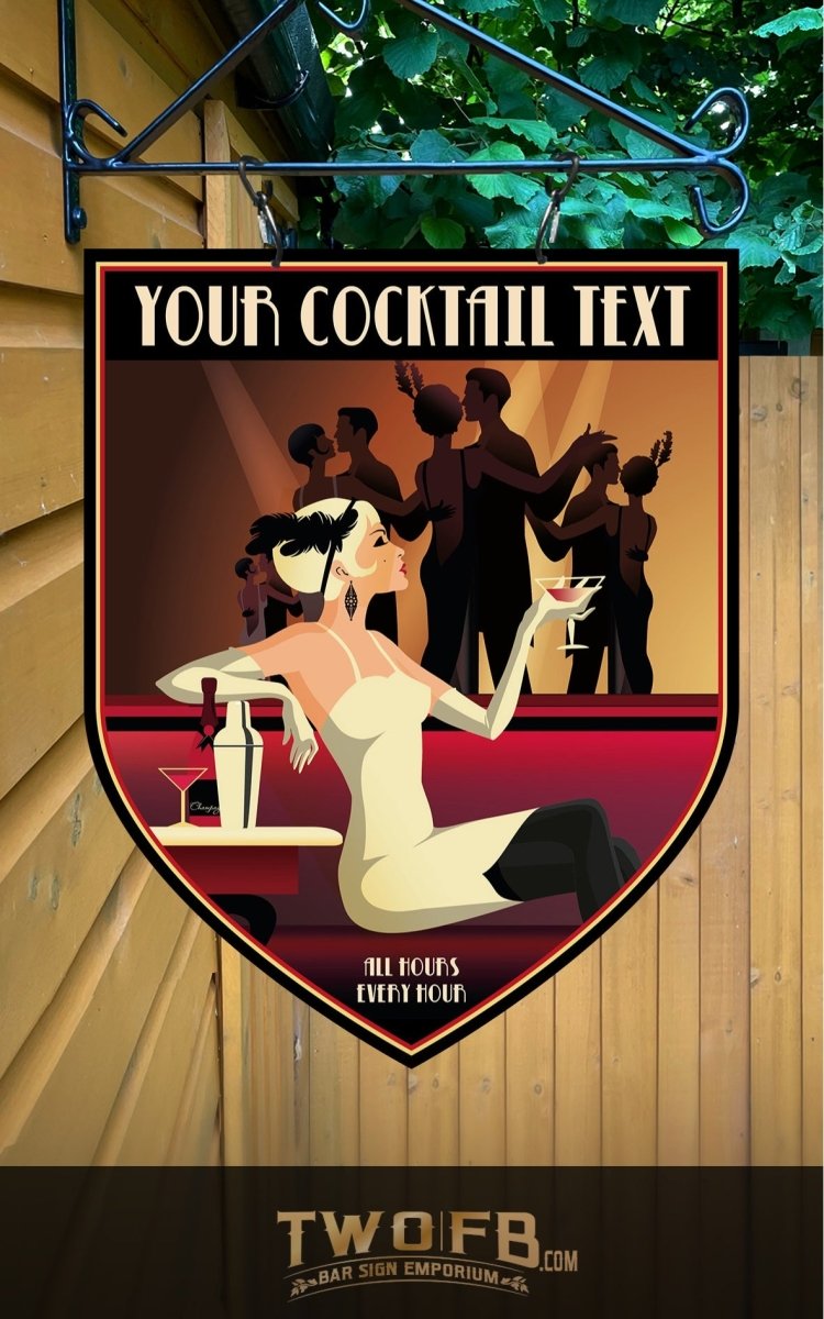 Cocktail Hour| Personalised Bar Sign | Gin Bar Sign – Two Fat Blokes Ltd