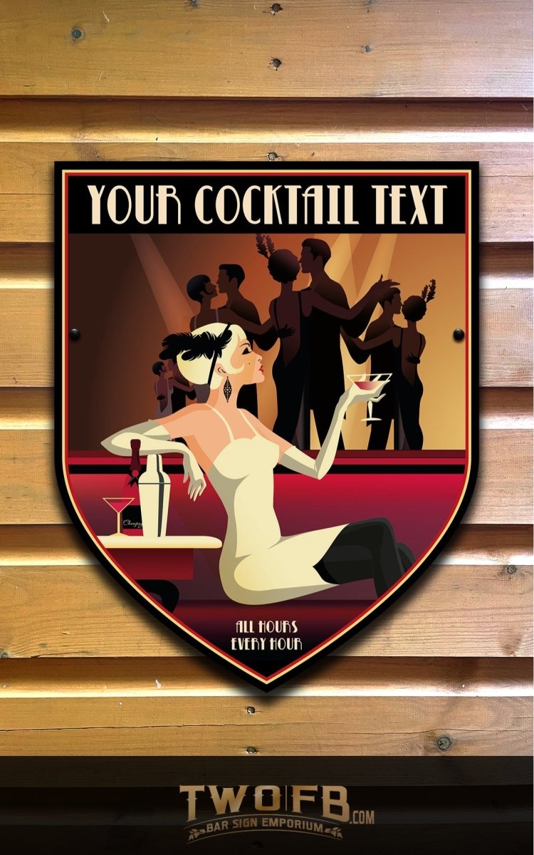 Panneau de bar Cocktail Hour | Panneau de bar personnalisé | Panneau de bar à gin 