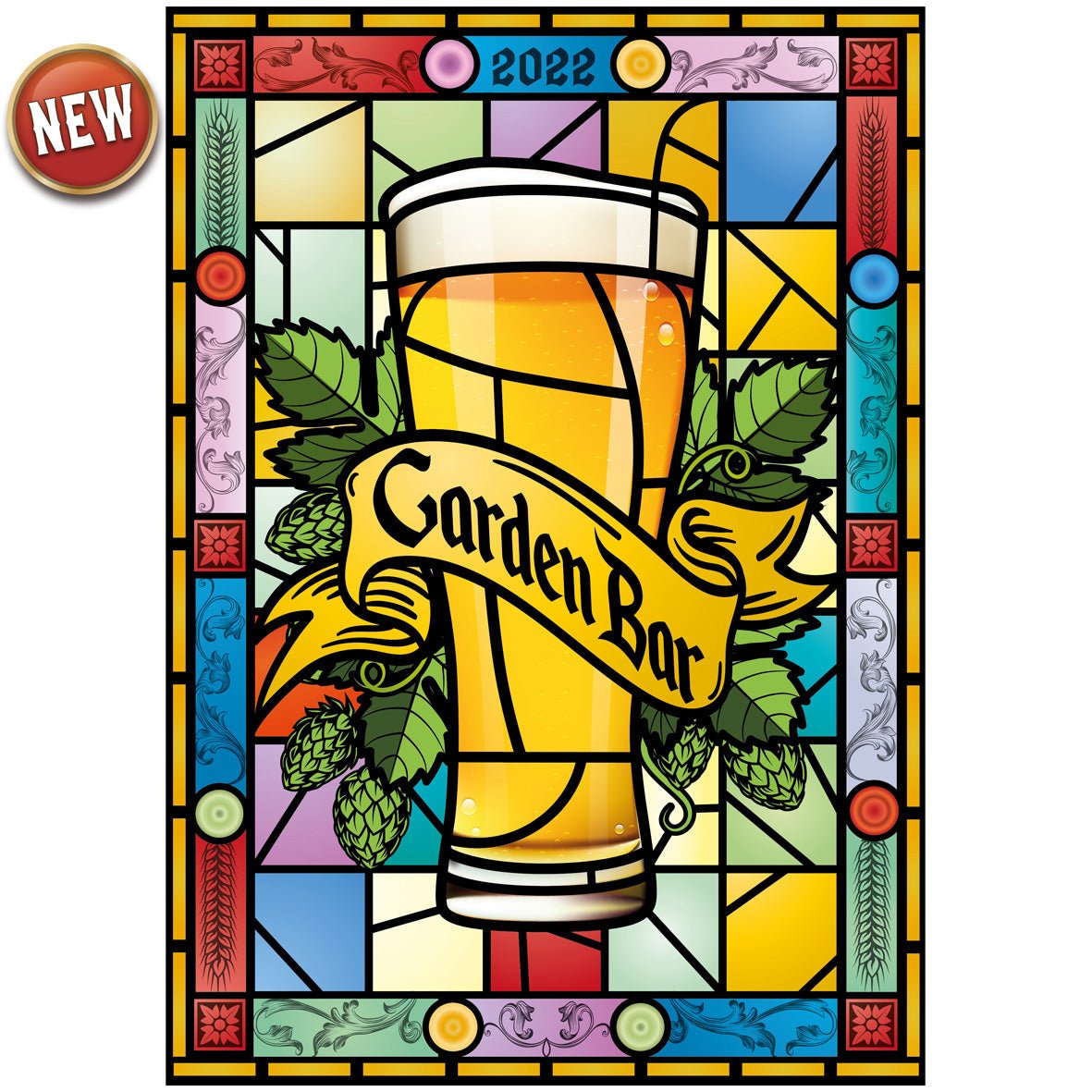 Glass Beer Window Vinyl  | Stained Glass | Bar signs | Pub Signs