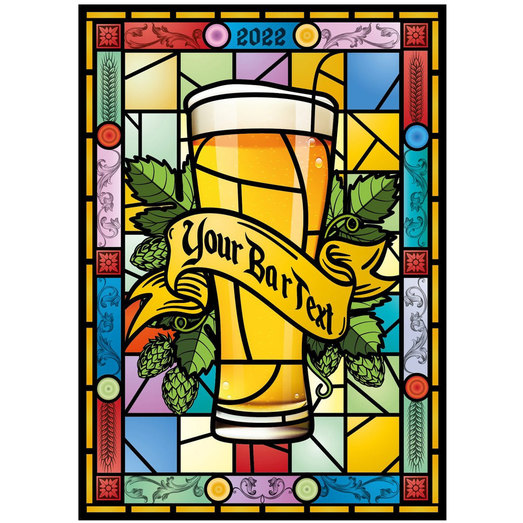 Glass Beer Window Vinyl  | Stained Glass | Bar signs | Pub Signs