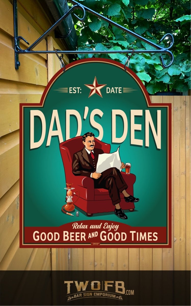 Dad's Den | Personalised Bar Sign | Pub Signs